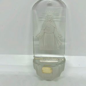 Etched Glass Holy Water Font